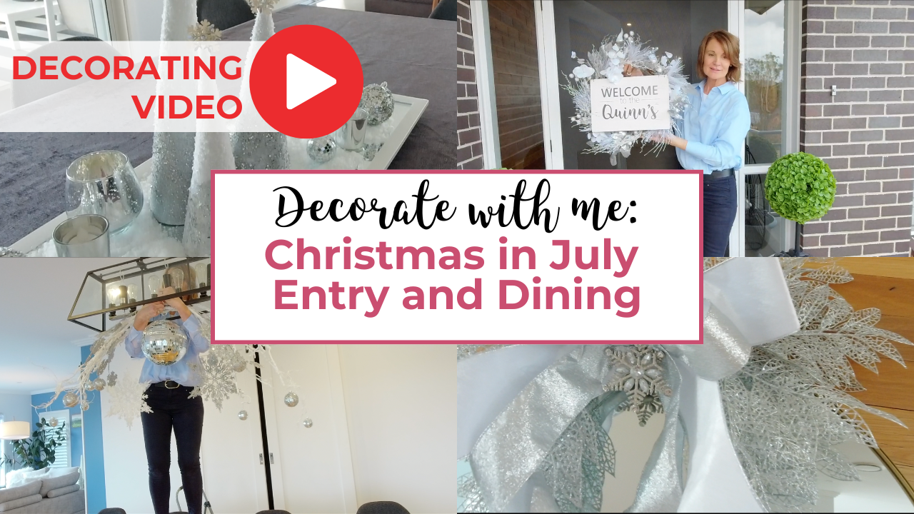 Watch How I Decorated a Snowy Christmas in July Entry and Dining