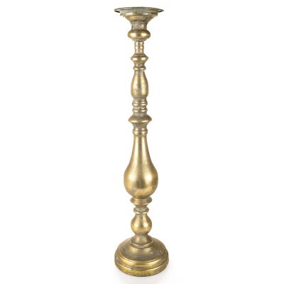 Antique Gold Pillar Candle Holder 64cm