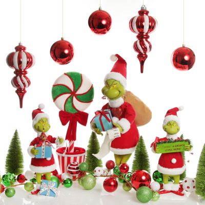Bright Fun Red Green and White Bauble Christmas Garland