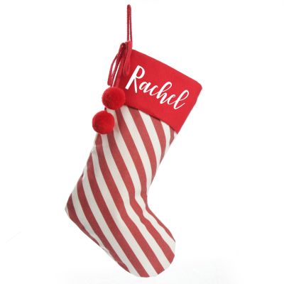 Personalised Candy Cane Stripe Christmas Stocking