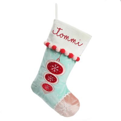 Personalised Peppermint Bauble Christmas Stocking