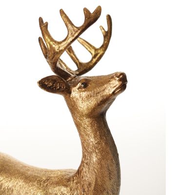 Standing Gold Deer Christmas Ornament