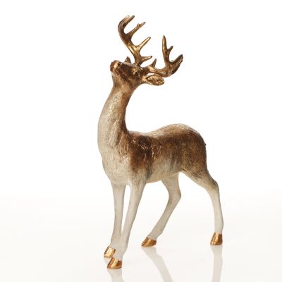Standing Gold Deer Christmas Ornament