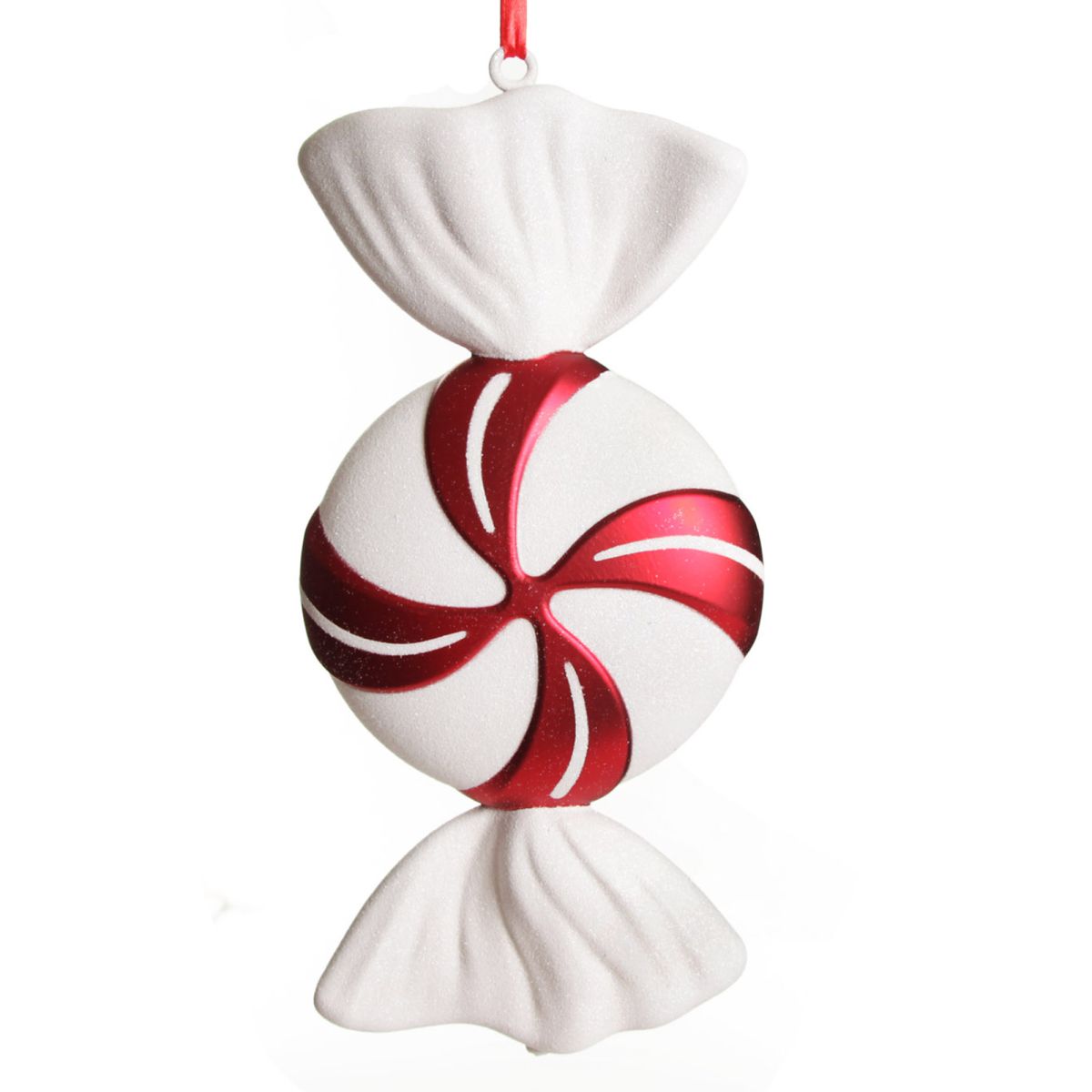 Large Red and White Swirl Peppermint Candy Hanging Christmas ...